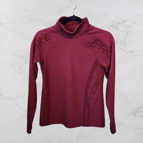 Nike Pro Hyperwarm Training Purple Turtle Neck XS - Picture 1 of 6